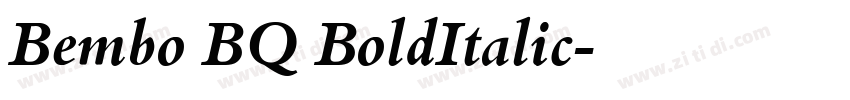 Bembo BQ BoldItalic字体转换